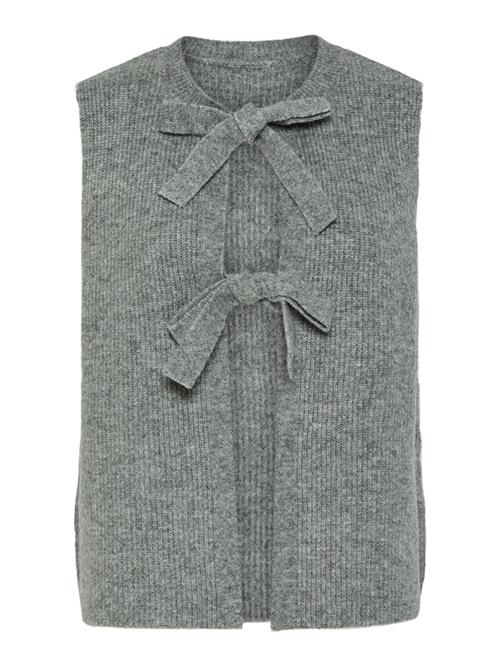 PIECES Strikvest 'PCSilly'  grå-meleret