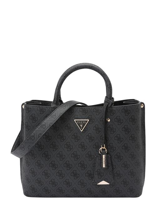GUESS Håndtaske 'MERIDIAN II GIRLFRIEND SATCHEL'  grafit / sort