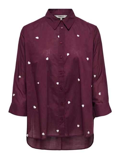 ONLY Bluse 'ONLNew Lina'  vinrød / hvid