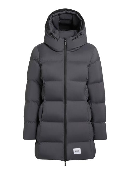 khujo Vinterjakke 'Tanare3'  mørkegrå / sort / hvid