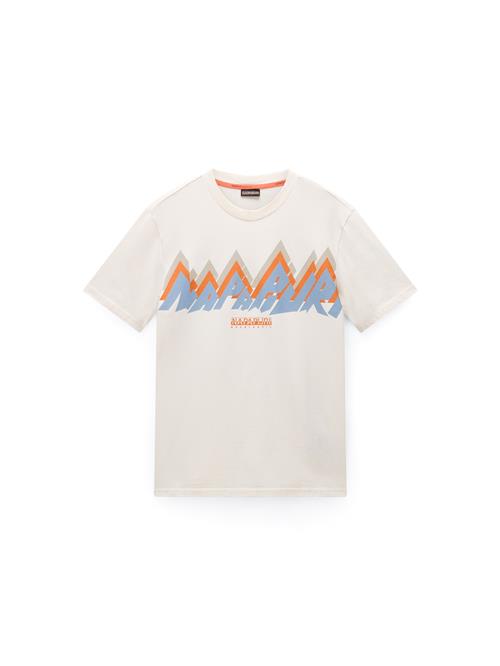 NAPAPIJRI Bluser & t-shirts 'S-Fiemme'  creme / lyseblå / greige / orange