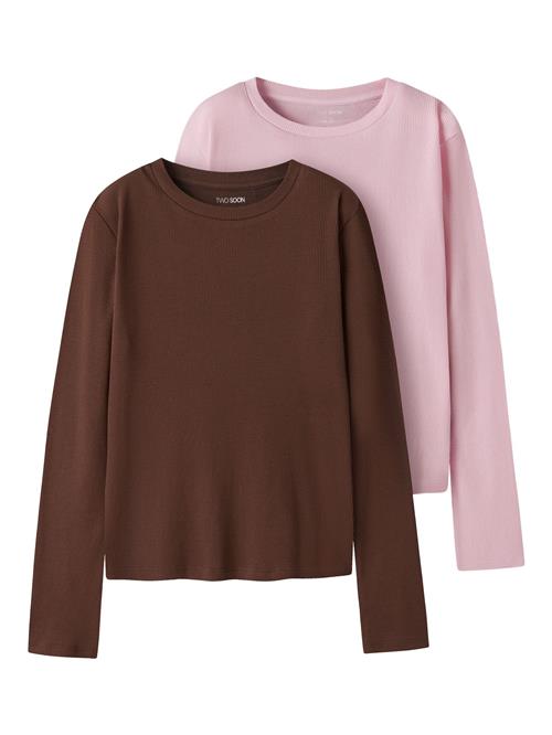 TWO SOON Shirts  choko / pink