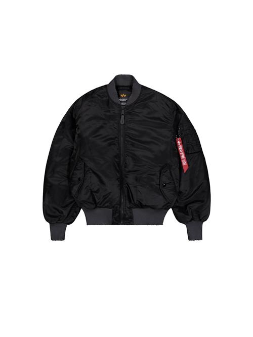 ALPHA INDUSTRIES Overgangsjakke 'MA-1 Distressed'  rød / sort / hvid