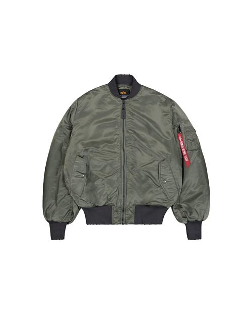 ALPHA INDUSTRIES Overgangsjakke 'MA-1 Distressed'  mørkegrå / khaki