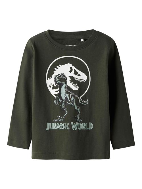 TWO SOON Shirts 'Jurassic World'  gran / pastelgrøn / hvid
