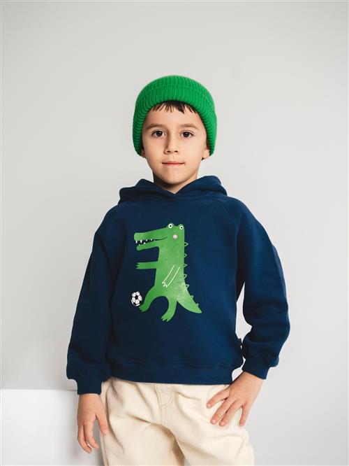 SATURNDAY Sweatshirt 'Krokodil Football'  blå