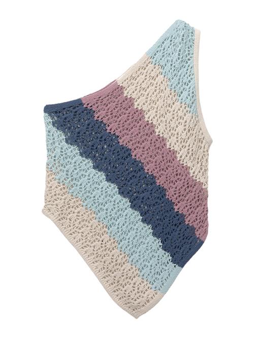 Pull&Bear Sticktop  creme / navy / turkis / gammelrosa