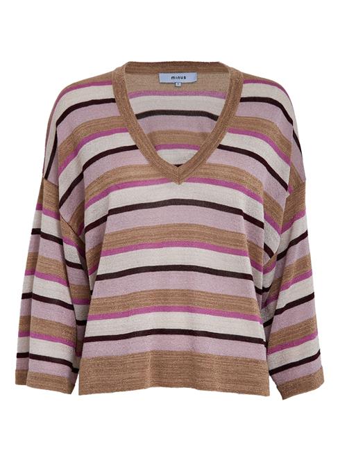 minus Pullover 'Jolina'  brun / blomme / lilla / sort