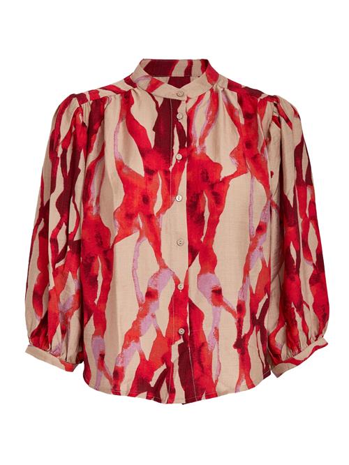 minus Bluse 'Rikki'  creme / lilla / mørkeorange