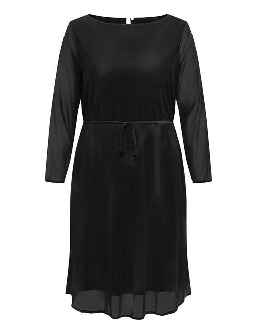 ONLY Carmakoma | Carforest Life Ls Boatneck Blk Dress Jrs | 50-52