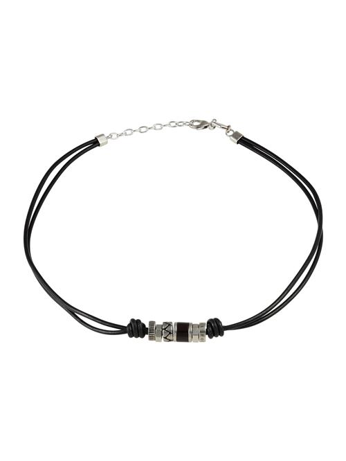 FOSSIL Kæde  sort / sølv