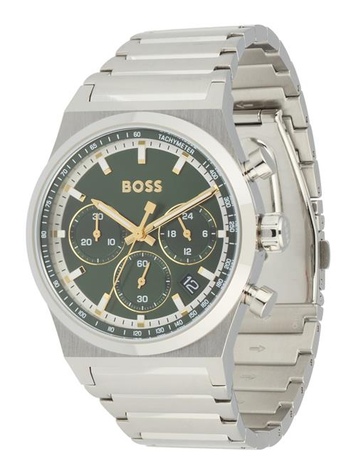 BOSS Analogt ur 'CANDOR CHRONO'  guld / mørkegrøn / sølv