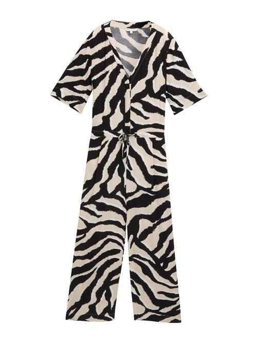 TOM TAILOR Jumpsuit  beige / sort / hvid