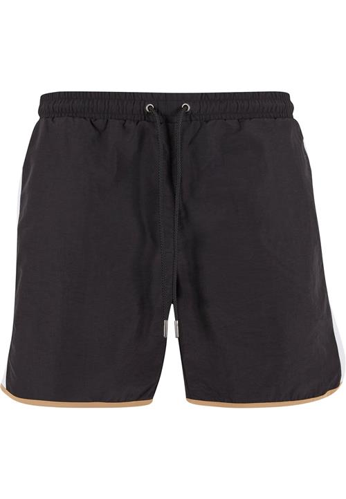 Urban Classics Badeshorts  mørkebeige / sort / hvid