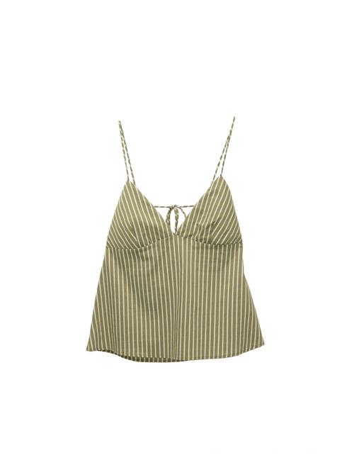 Pull&Bear Overdel  oliven / hvid