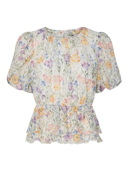 YAS Bluse 'YASLeanna'  royalblå / grøn / lilla / hvid