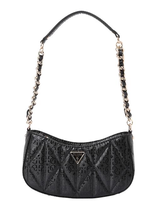 GUESS Skuldertaske 'ALDINA TOP ZIP SHOULDER BAG'  guld / sort