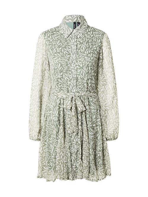 VERO MODA Blusekjole 'VMSMILLA'  mørkegrøn / hvid