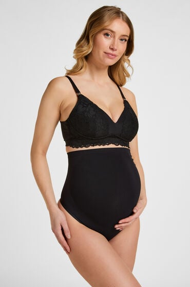 Hunkemöller Sømløs Graviditetsstring Sort