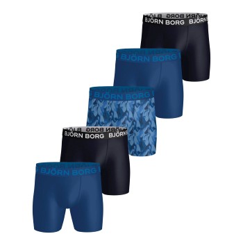 Björn Borg 5P Sports Microfiber Boxer Trunks Blå polyester XX-Large Herre