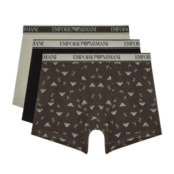 Emporio Armani Armani Logo Boxer With Long Leg 3P Flerfarvet bomuld X-Large Herre