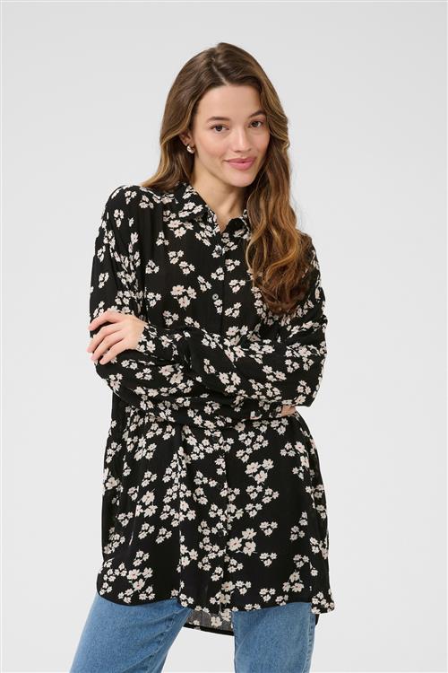 Kaffe Bluse  sort / hvid