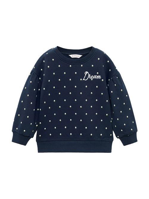 MANGO KIDS Sweatshirt 'SWEETSET'  navy / lysegrøn / hvid