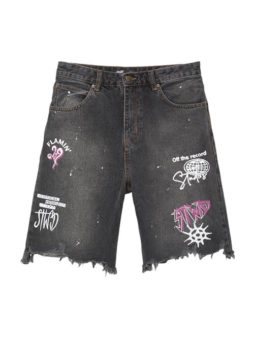 Pull&Bear Jeans  lilla / black denim / hvid