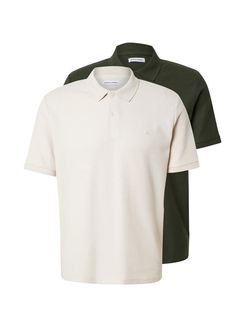 JACK & JONES Bluser & t-shirts 'JJEAUSTIN'  beige / mørkegrøn