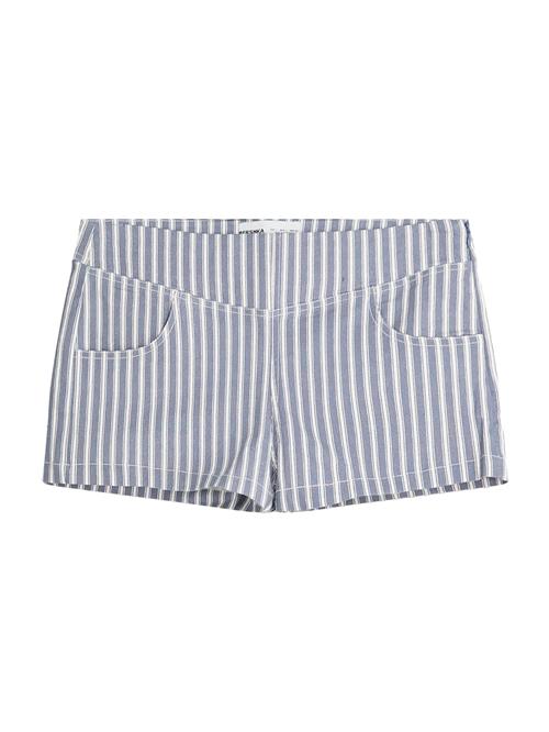 Bershka Bukser  dueblå / hvid