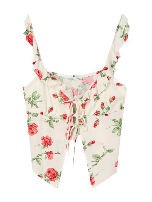 Bershka Overdel  grøn / lyserød / rød / hvid