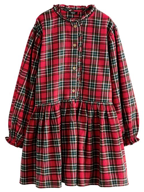 Next Kjole  gran / rød / vinrød / hvid