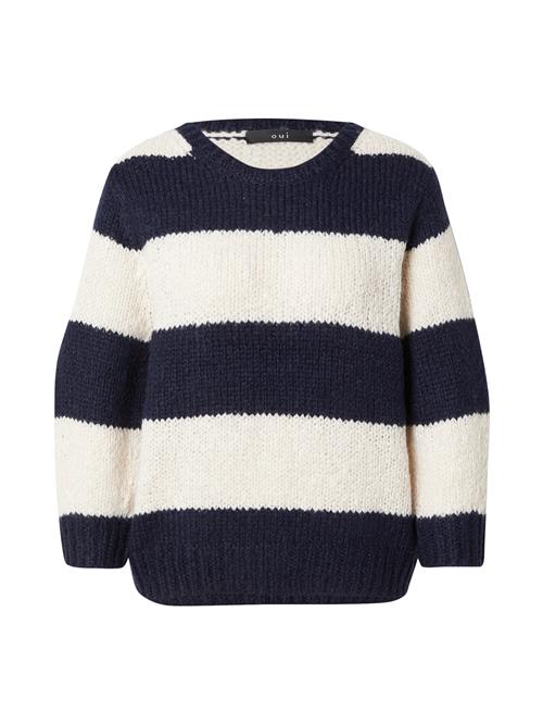 OUI Pullover 'Esmy'  mørkeblå / perlehvid