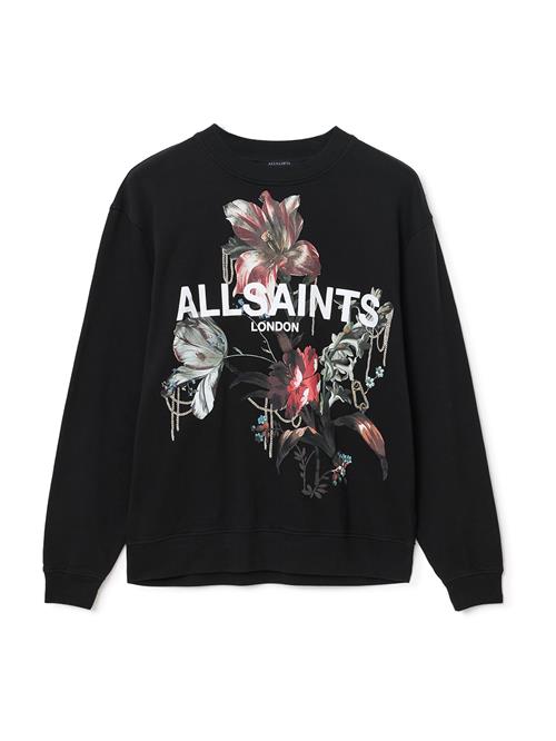 AllSaints Sweatshirt 'ANIA ETTA'  mørkegrøn / mørkerød / sort / hvid