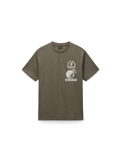 NAPAPIJRI Bluser & t-shirts 'FUNES'  oliven / hvid