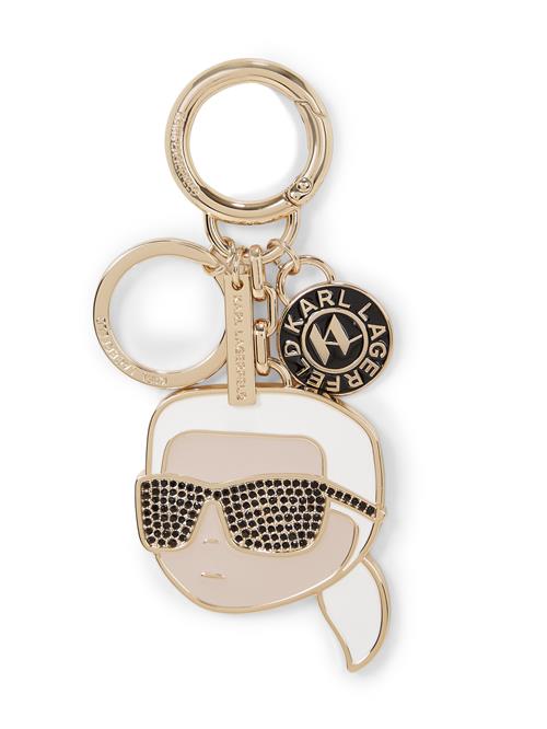 Karl Lagerfeld Nøglering 'IKON'  guld / sort / hvid