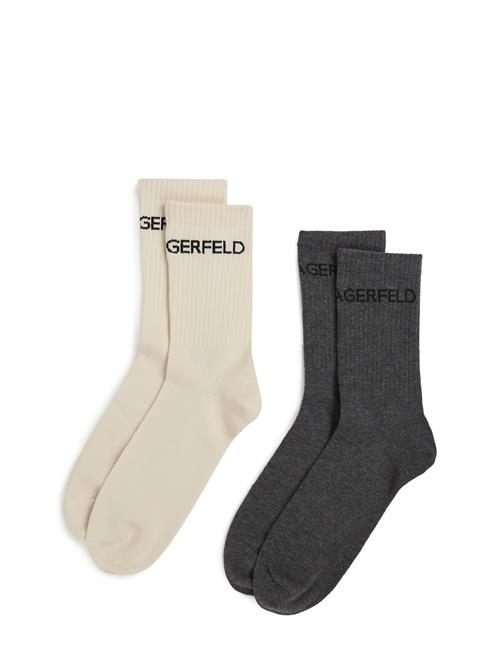 Karl Lagerfeld Sokker  ecru / grafit