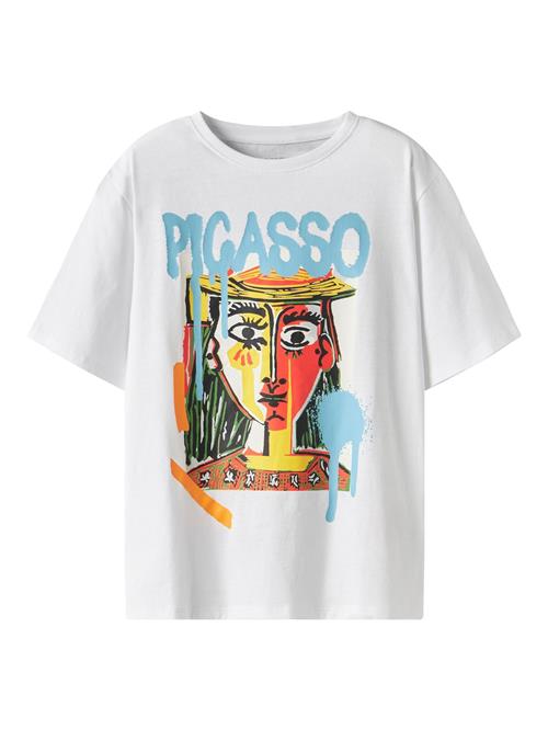 TWO SOON Shirts 'Kunst'  lyseblå / gul / mørkeorange / hvid