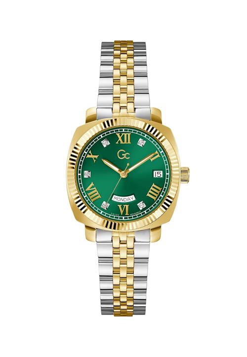 Gc Analogt ur 'Flair Coussin'  guld / grøn / sølv