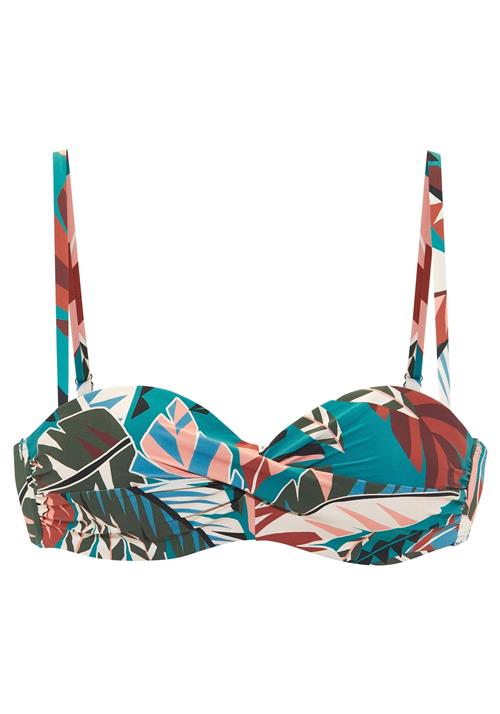 BUFFALO Bikinioverdel  elfenben / cyanblå / rustbrun / mørkegrøn