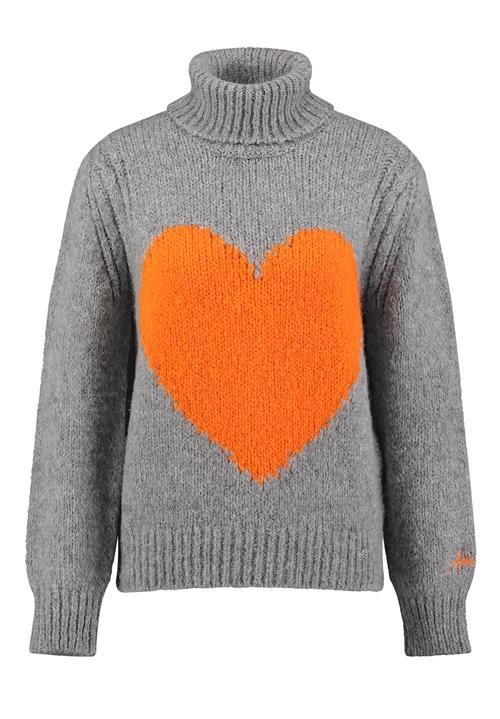 Key Largo Pullover 'Warm'  grå-meleret / lyseorange