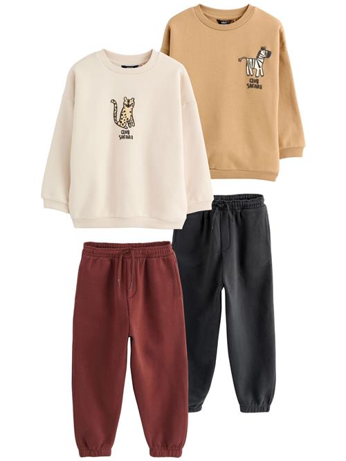 Next Sæt  gul / bordeaux / sort / hvid