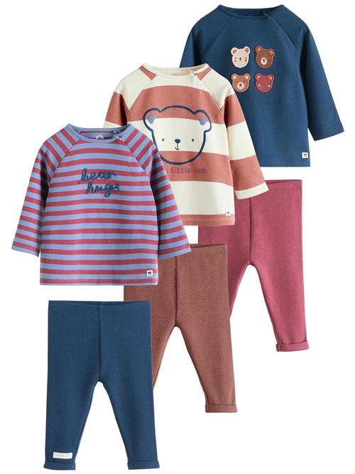 Next Sæt  navy / karamel / grenadine / hvid