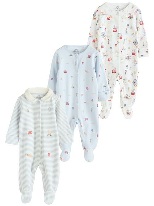 Next Nattøj  pastelblå / orange / lys rød / hvid