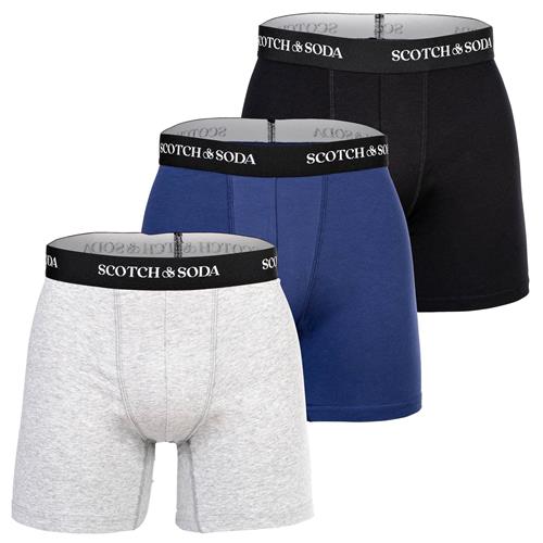 SCOTCH & SODA Boksershorts  mørkeblå / grå-meleret / sort