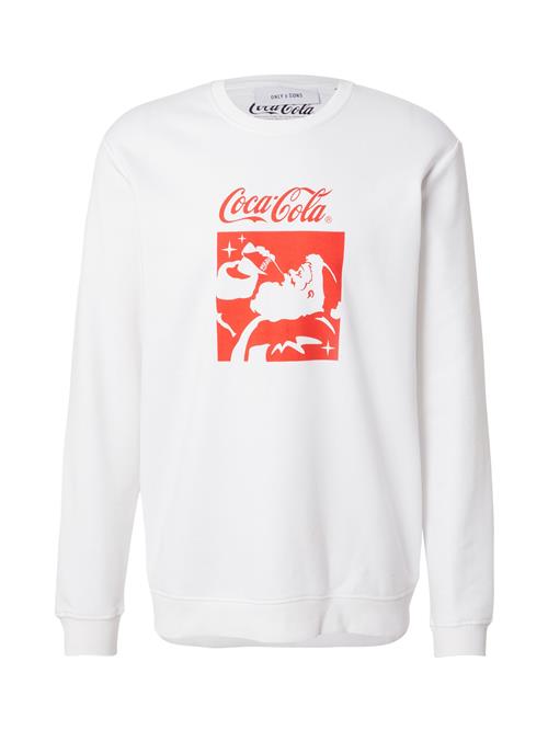 Only & Sons Sweatshirt 'ONSCOLA'  blodrød / hvid