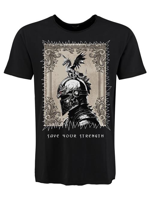 Key Largo Bluser & t-shirts 'Strength'  beige / sort / hvid