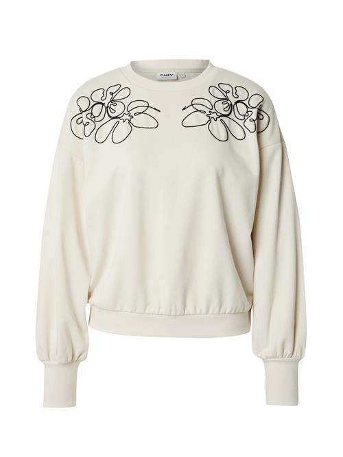 ONLY Sweatshirt 'ONLBrooke'  beige / sort