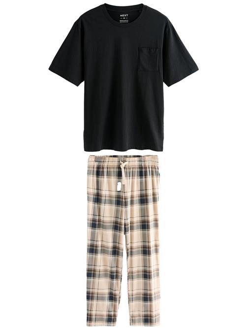 Next Pyjamas lang  beige / navy / brun / sort