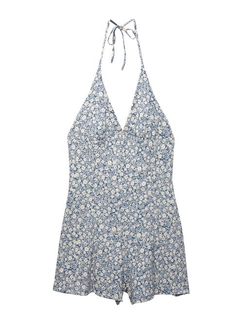 Pull&Bear Jumpsuit  blå / hvid